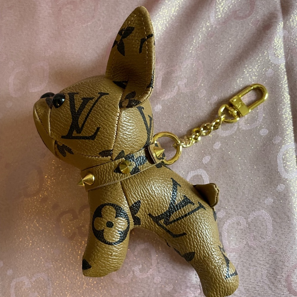 LV French bulldog keychain/charm